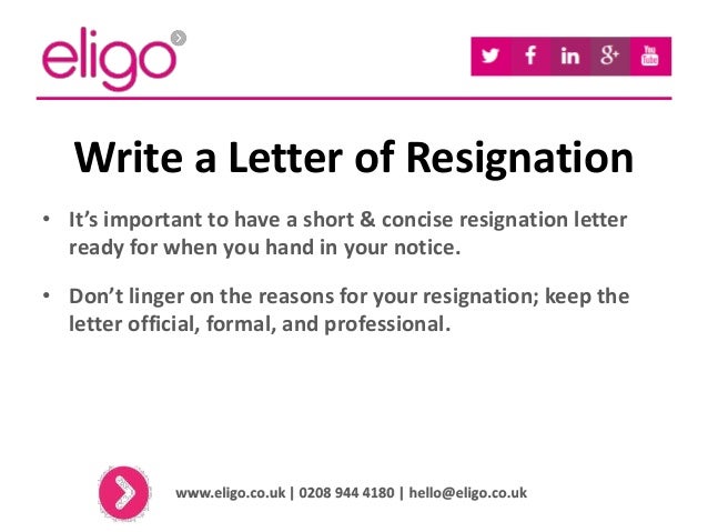 how to write a hand in notice formal resignation letter template